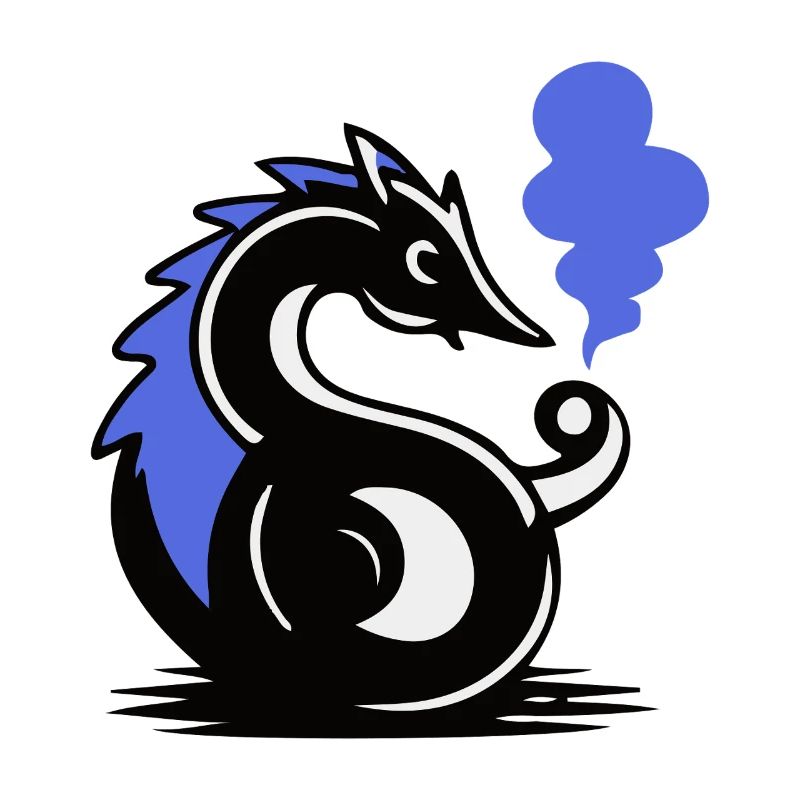 Blue Ember Seahorse