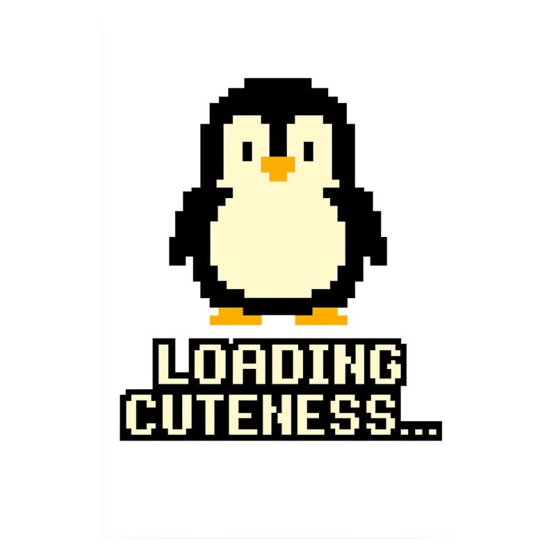 Mignonnerie de Pixel Penguin Charging