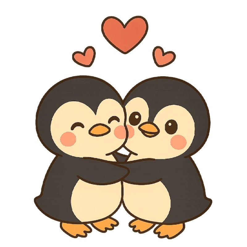 Pinguin Paar Liebe