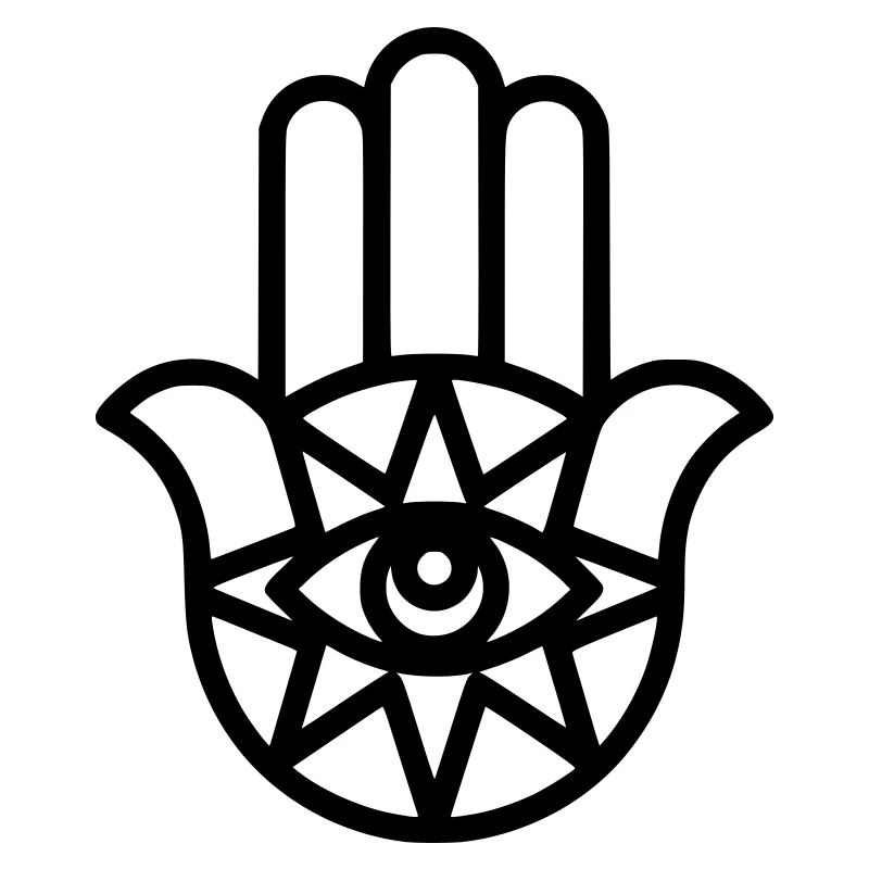 Silhouette de Fatima de la Main Hamsa