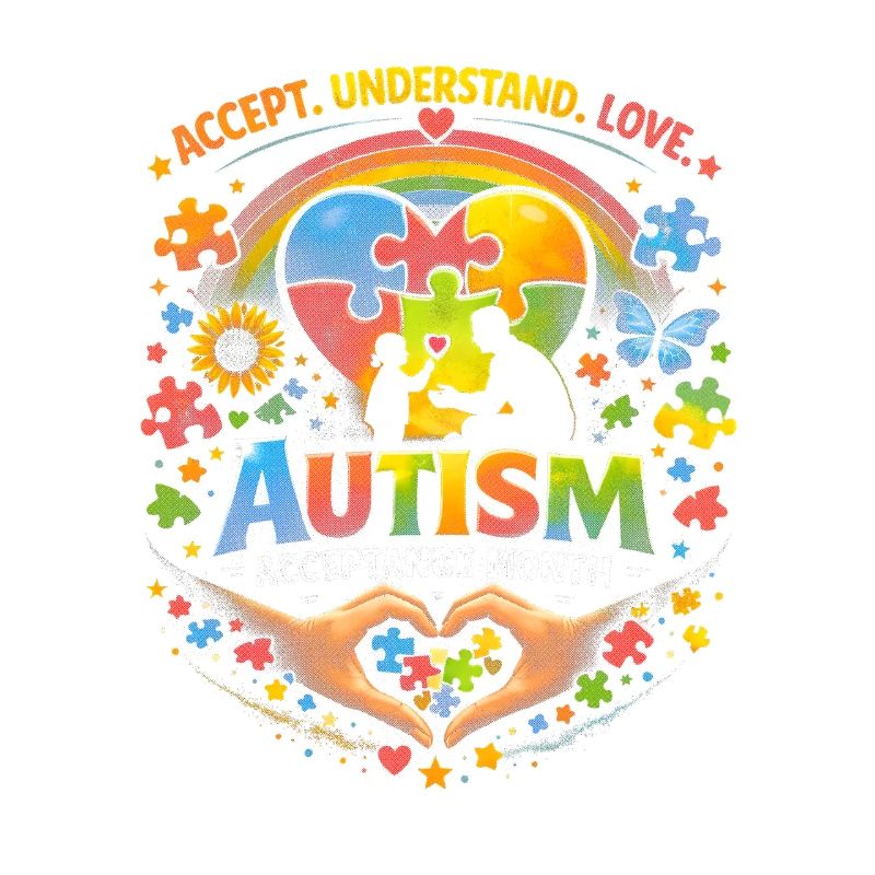 Autism Acceptance Heart Puzzle