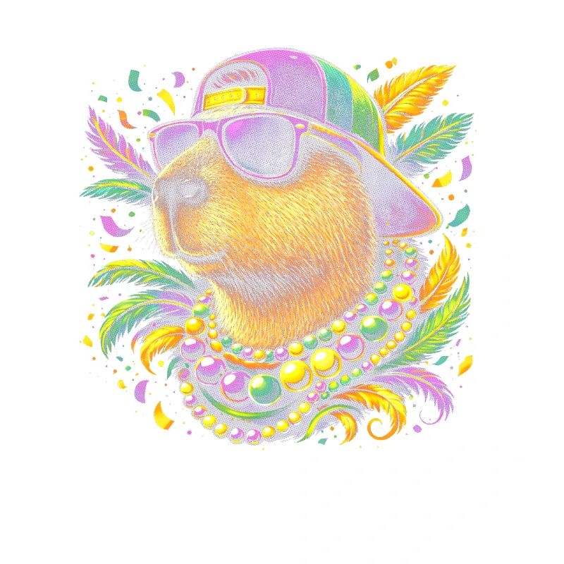Beaver dans un style festif de couleur