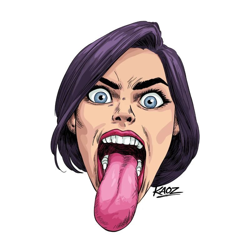 Tongue Out: Comic Expression
