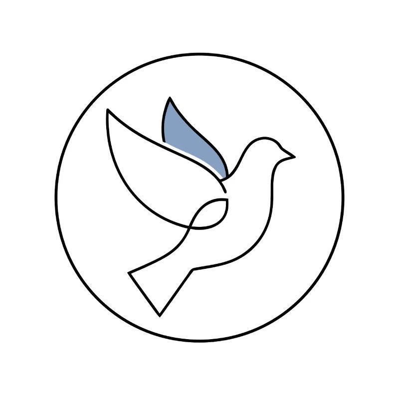 Ala Blu Minimalista Colomba della Pace