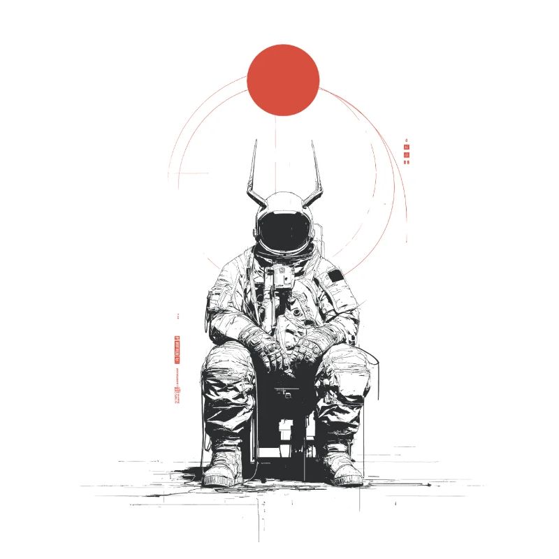 Silhouette in orbit