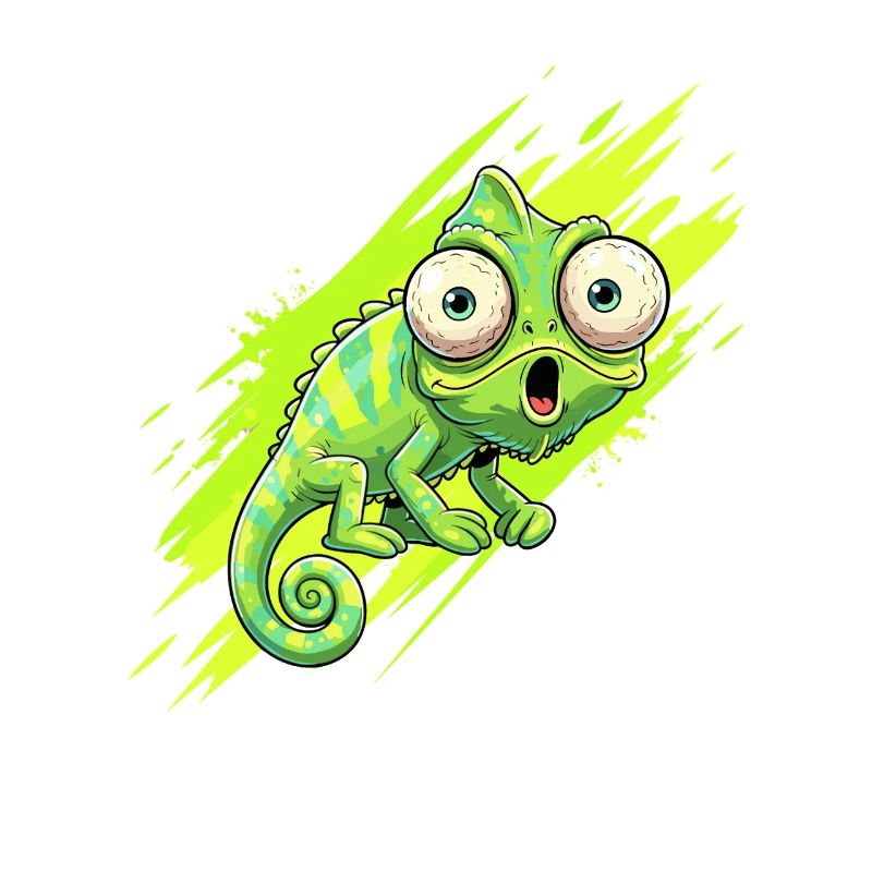 Neon Chamäleon Spritzer