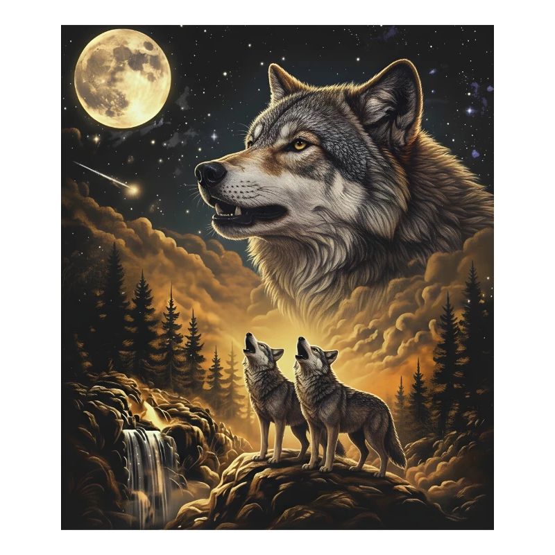 Mondlicht Wolf: Nachtwald-Wächter