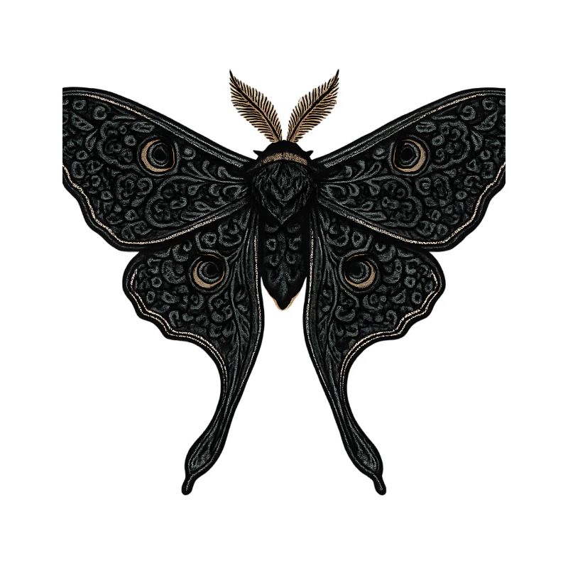 Moon Moth Moth Gothic Tattoo