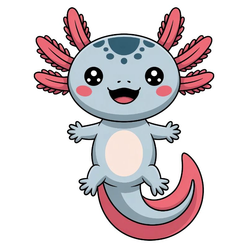 Axolotl Süß Comic