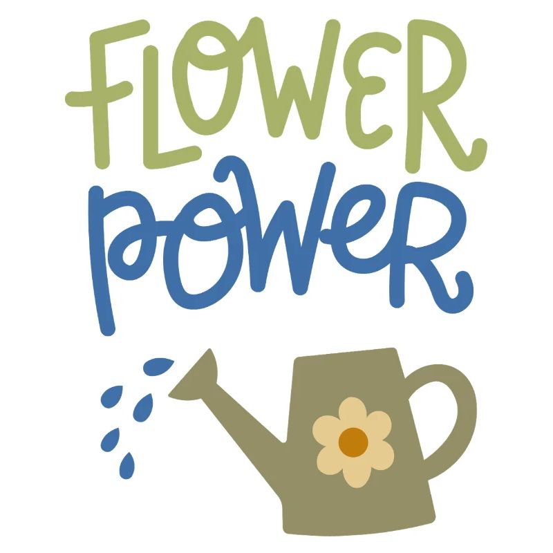 Conception d’arrosoirs de jardinage mignons Flower Power
