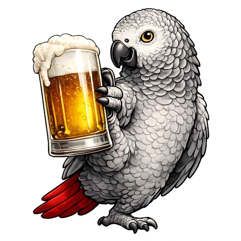 Graupapagei Bier