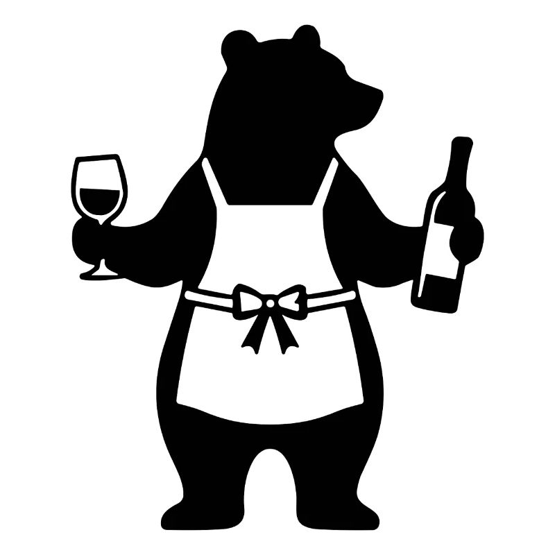Bär Weinliebhaber