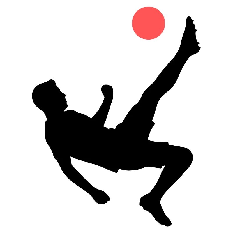Dynamischer Fallrückzieher Fußball