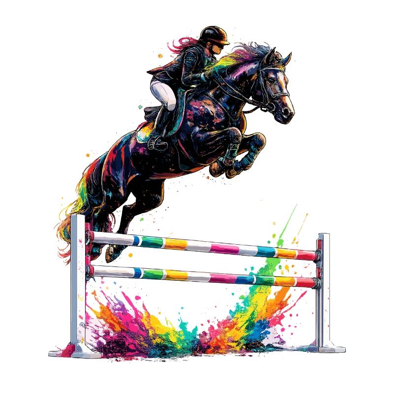 Tournoi coloré de chevaux de saut d’obstacles