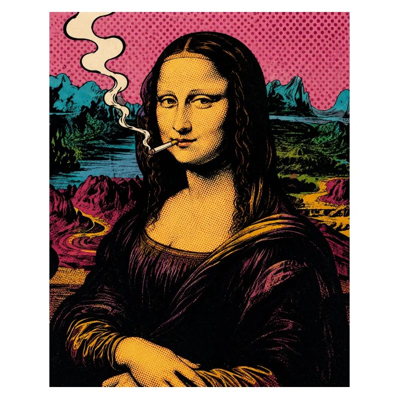 Mona Lisa Smoking Pop Art