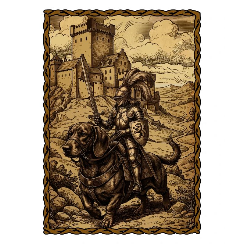 Chevalier médiéval à la foire ren-d’Teckel