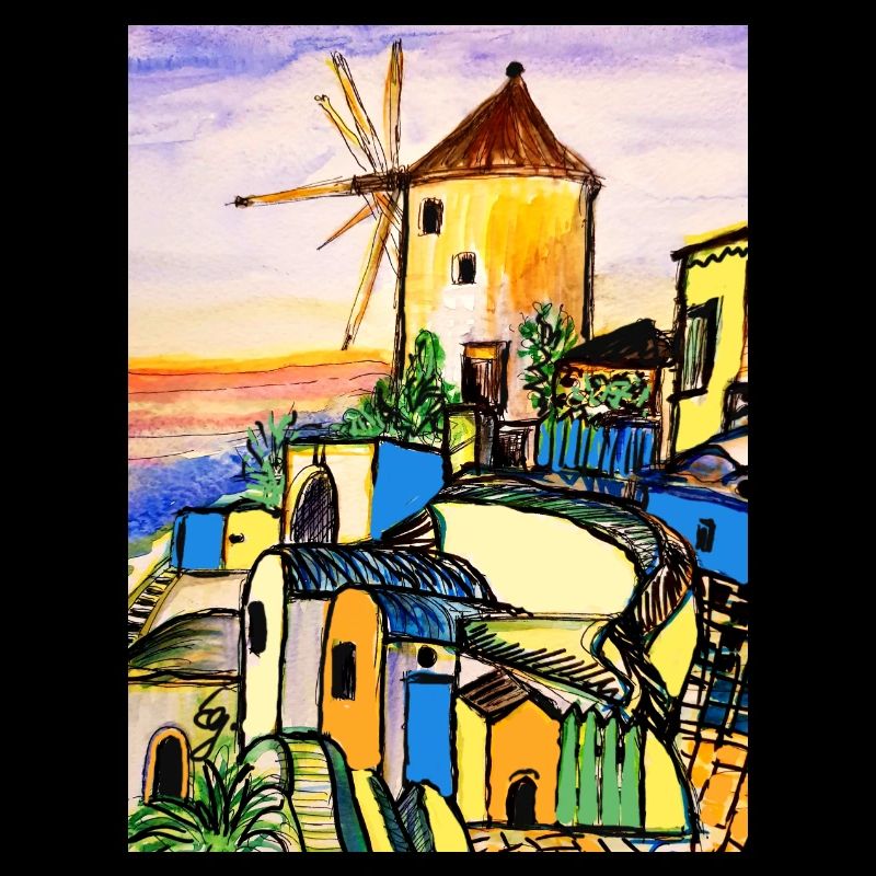 CE Vacances I Mer I Grèce I Crète I Aquarelle