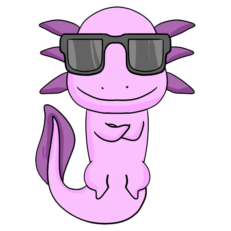Axolotl mit Sonnenbrille