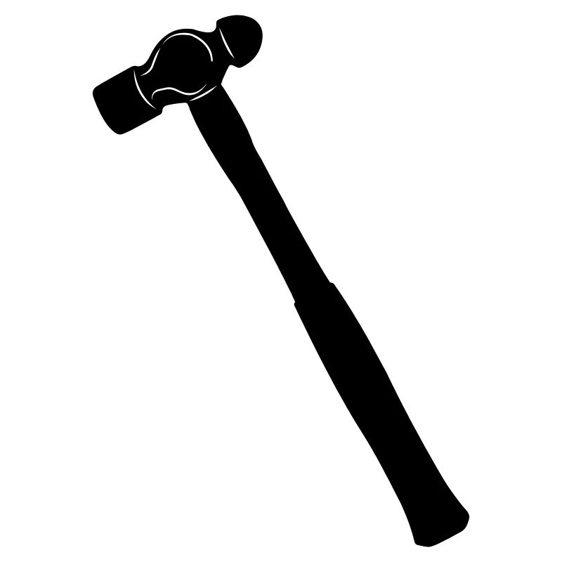 Ball hammer or dent hammer shadow image