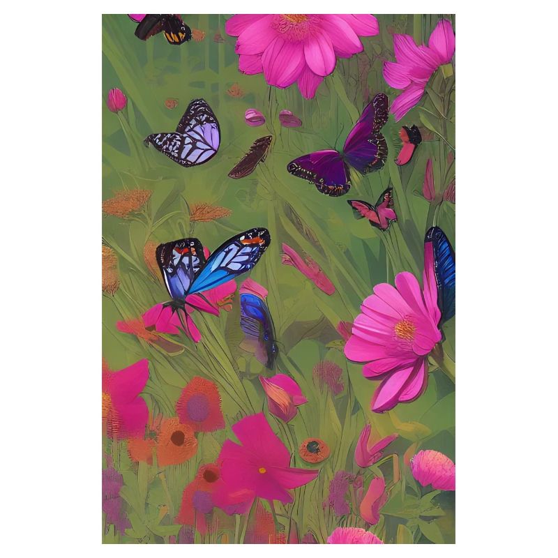 Blumen und Schmetterling