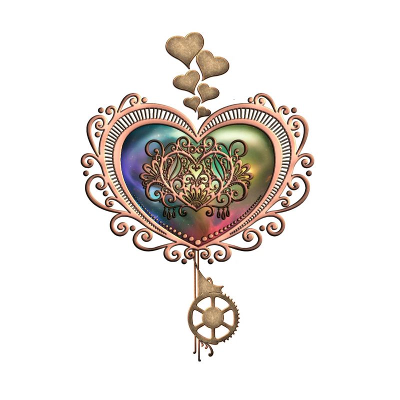 Romantisches Steampunk-Herz