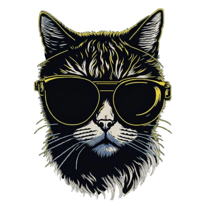 Cat with glasses