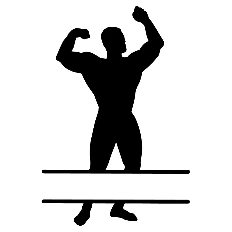 Bodybuilder mit Textraum