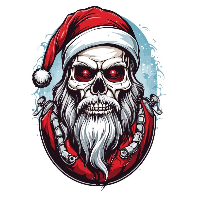 Totenkopf Weihnachtsmann