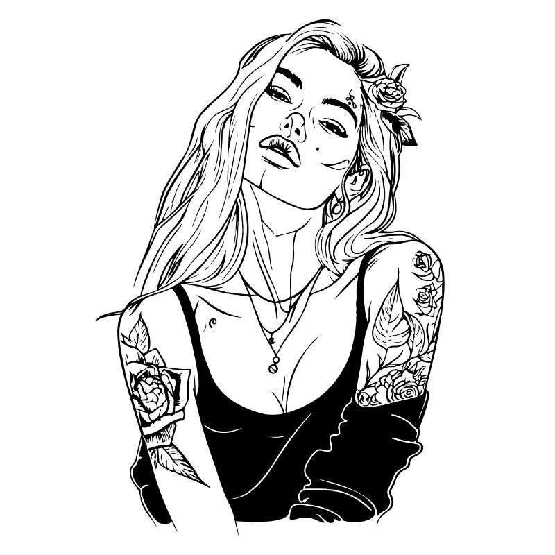 Tattoo Mädchen Design