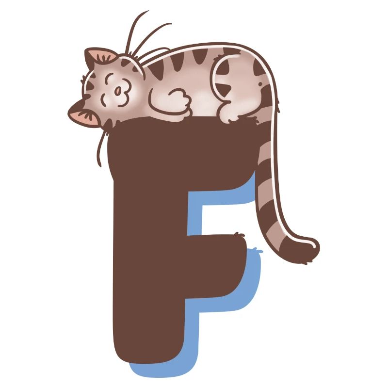 Katze Buchstabe F