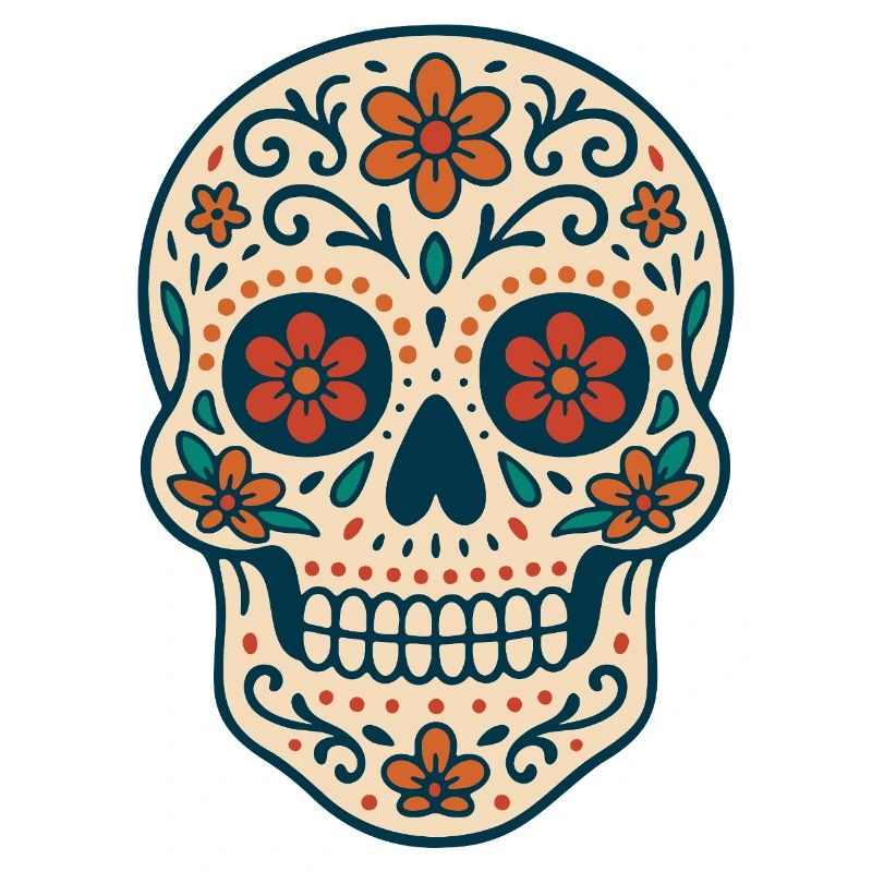 Latin American Folklore Skull by Helfspawn