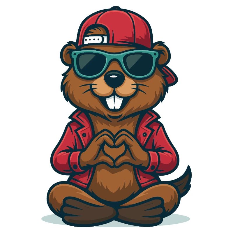 Cooler Herz-Biber