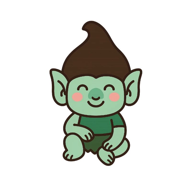 Troll mignon – style kawaii