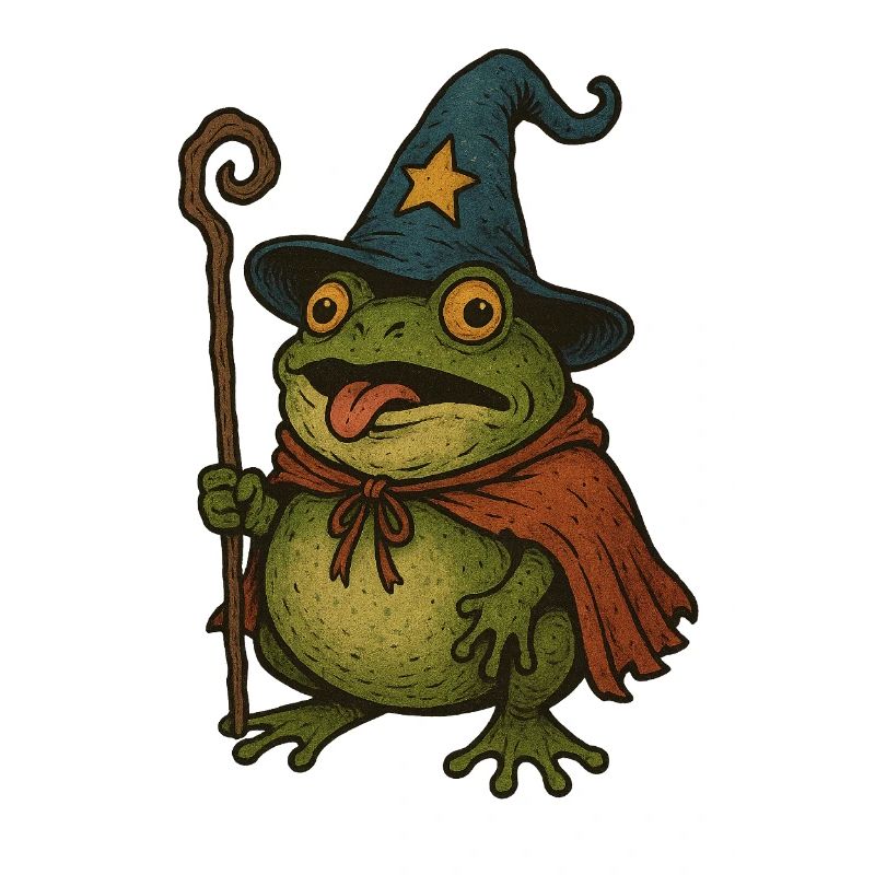 Magical Frog Weaker with Magic Hat
