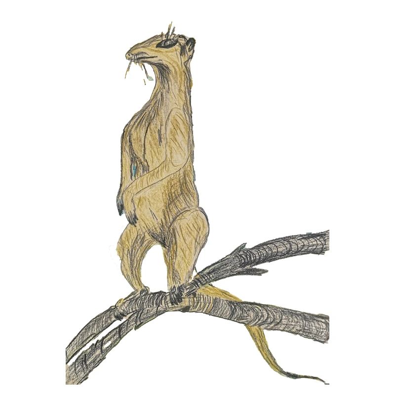 Fantasy birds on branches