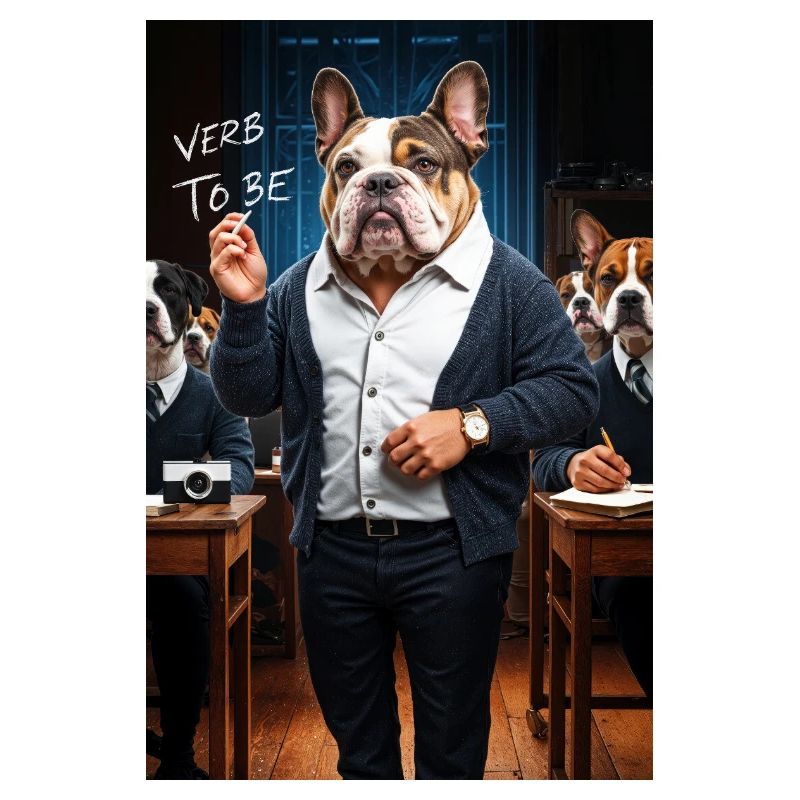 Bouledogue anglais Professeur humanoïde
