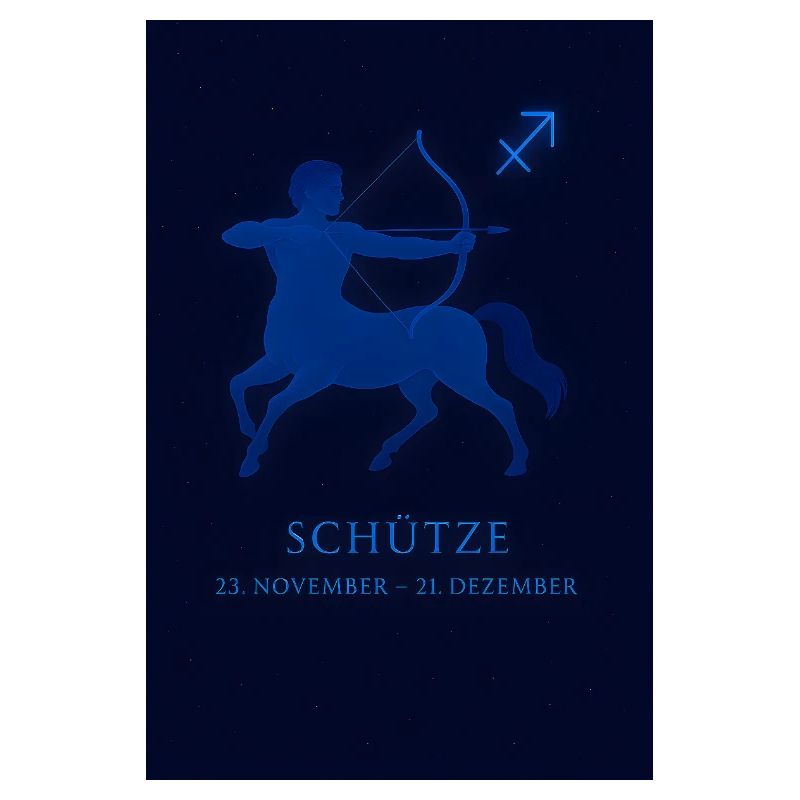 Sternzeichen Schütze mit Bogen & Sternbild