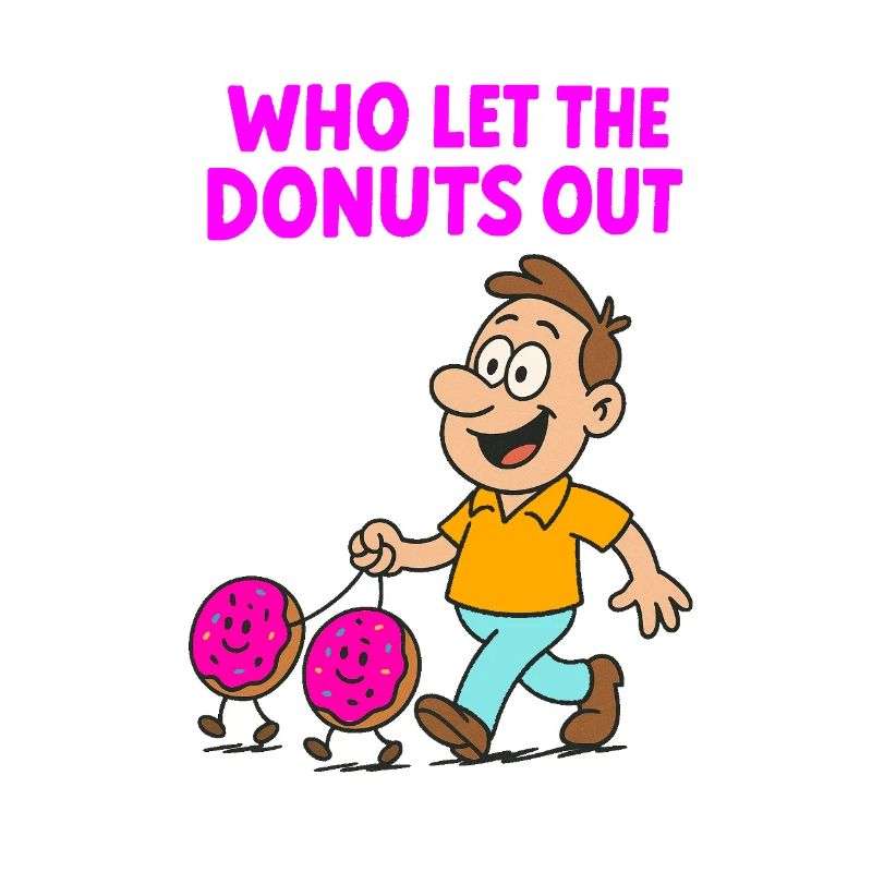 Humorous Donut Expression Design