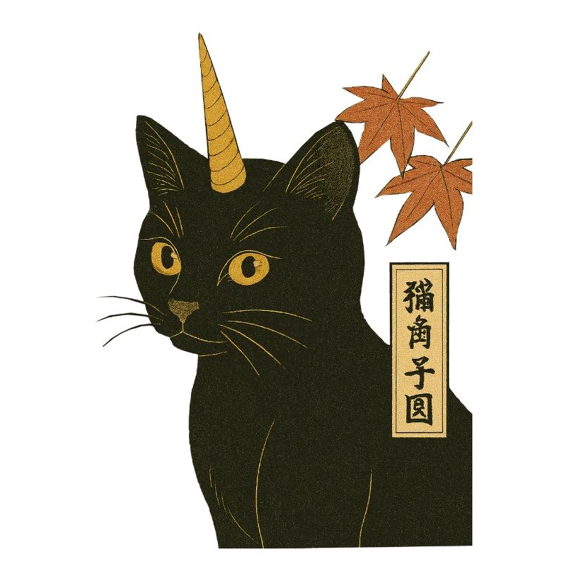 Katze-Einhorn-Druck