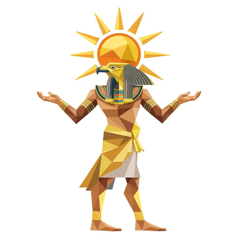 Sungod Ra - Cooles Low-Poly-Logo