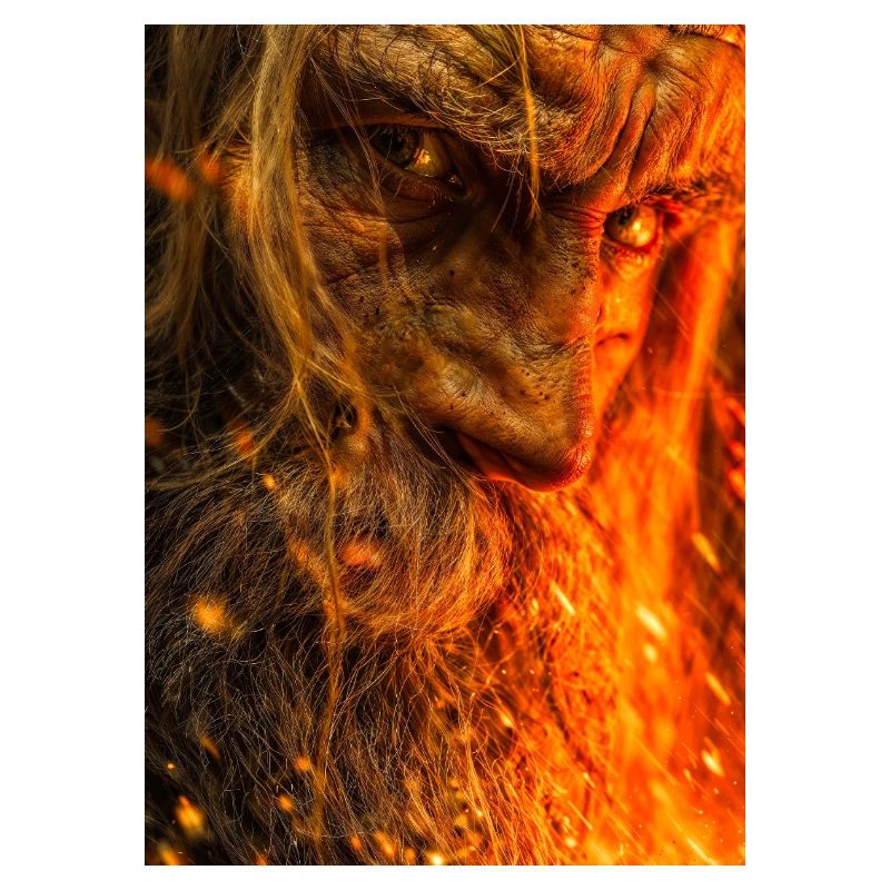 Fiery Ember Warrior Portrait