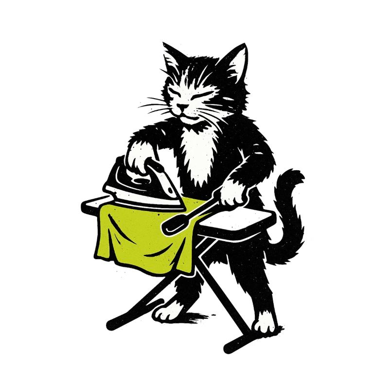 Chat à repasser : Chat farceur de la maison