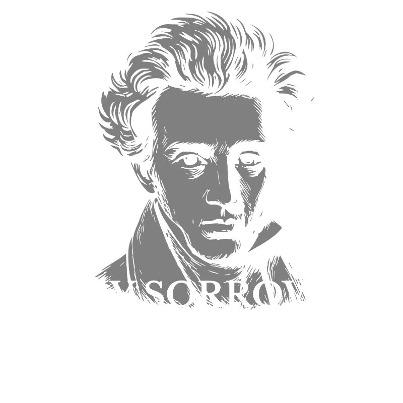 Le chagrin est mon château : citation du portrait de Kierkegaard