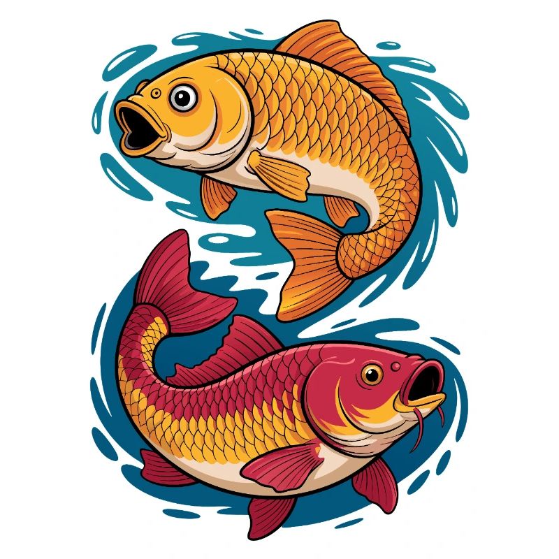 Carp in the water splash