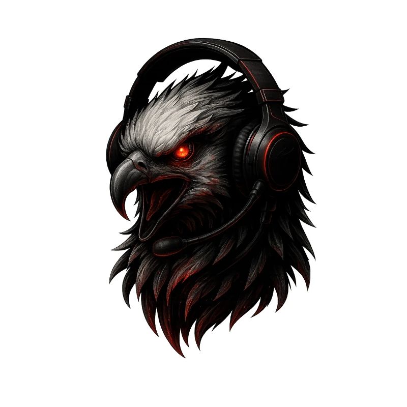 Eagle avec casque de jeu