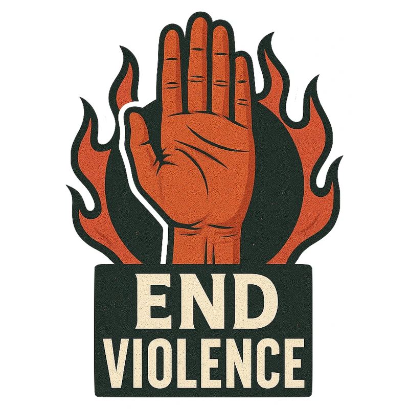 Flammenhand gegen Gewalt