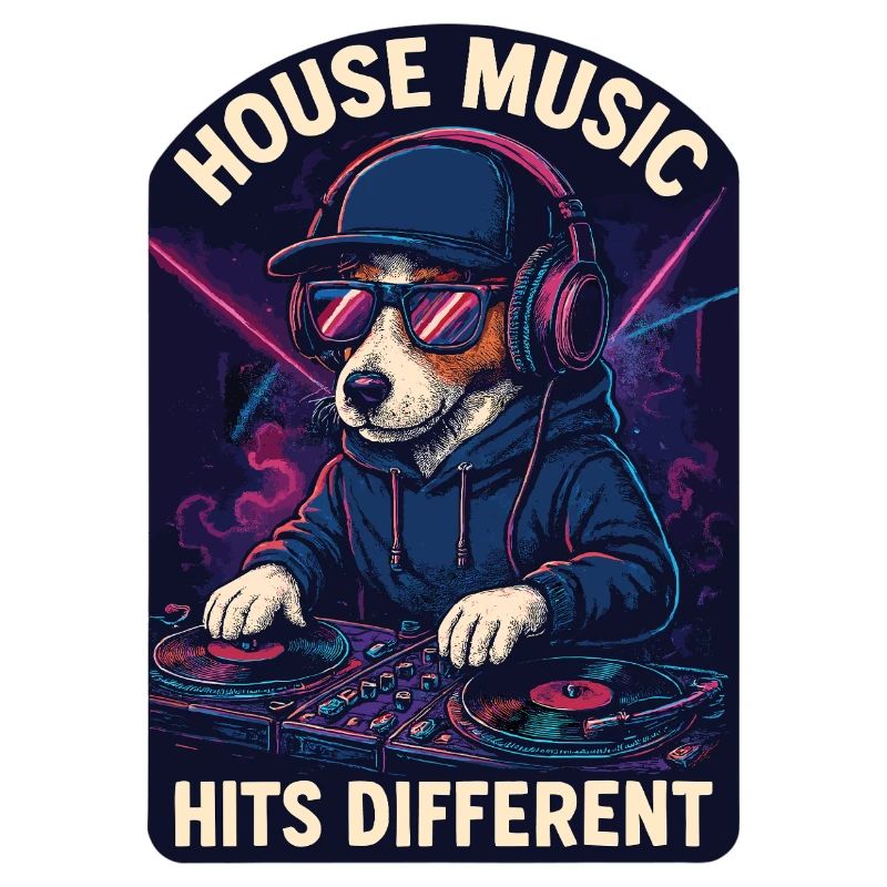 Jack Russell Terrier DJ Turntables House Geschenk