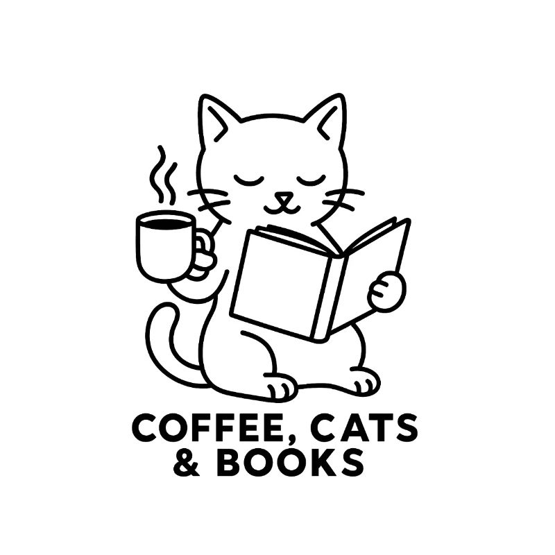 Coffee Cats and Books Lover Design