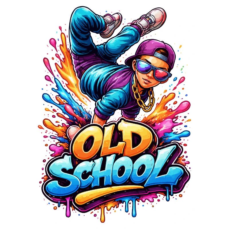Old School Breakdance Graffiti