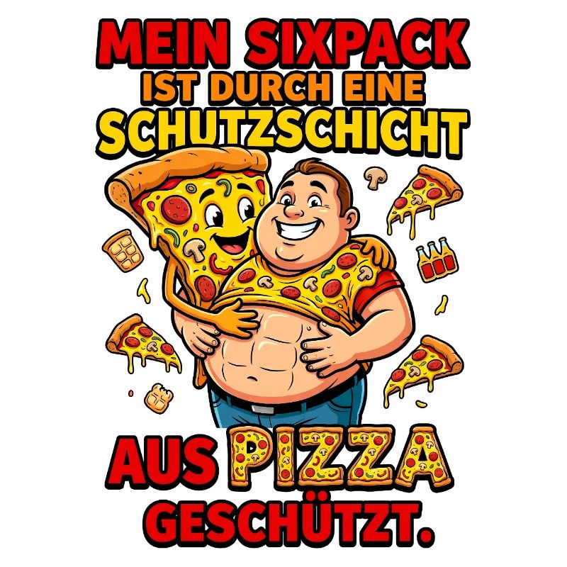 Mème de la couche protectrice en six-pack de pizza